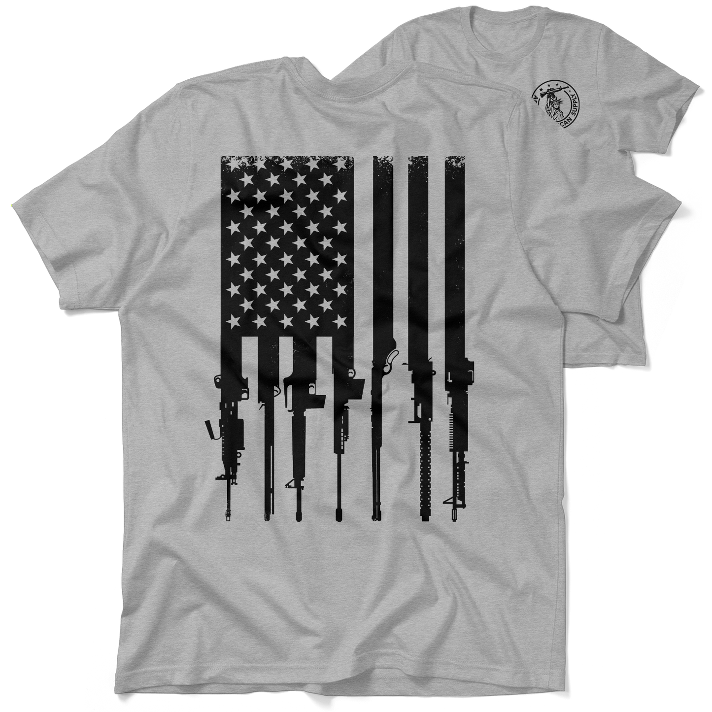 Rifle Flag - Heather Gray T-Shirt