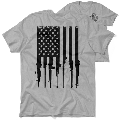 Rifle Flag - Heather Gray T-Shirt