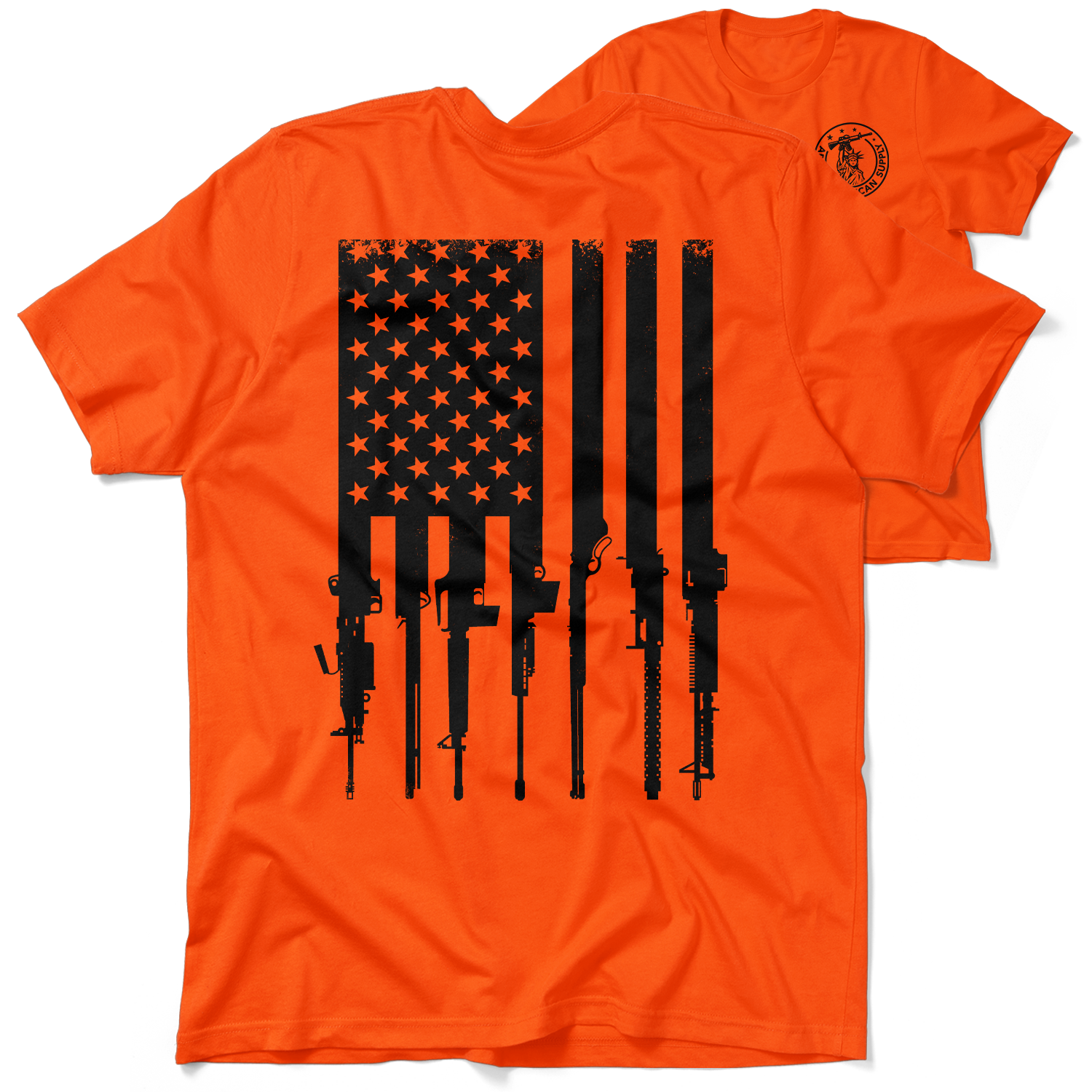 Rifle Flag - Safety Orange T-Shirt