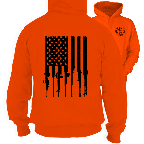 Rifle Flag - Safety Orange Hoodie