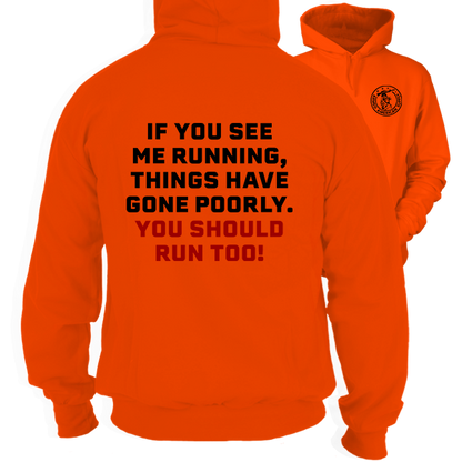 Run- Safety Orange Hoodie