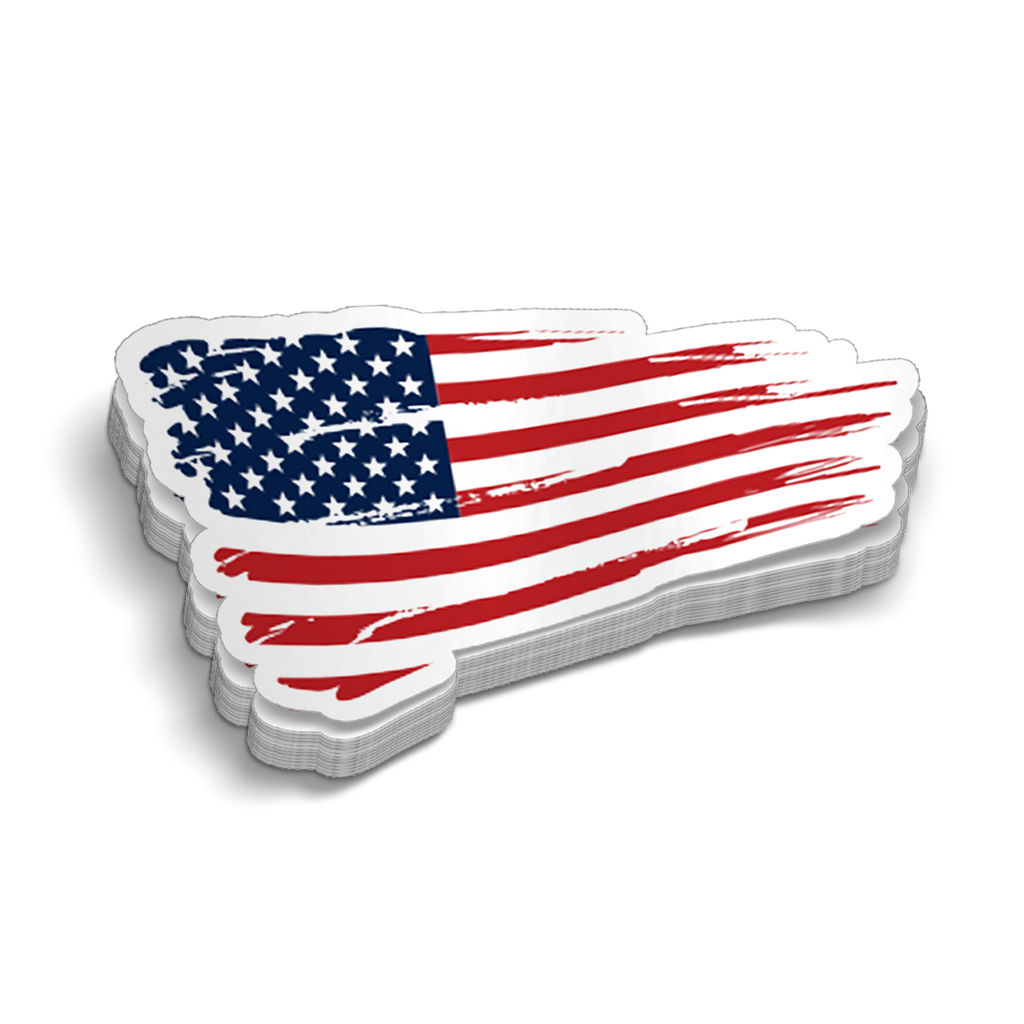 American flag Hard Hat Decal