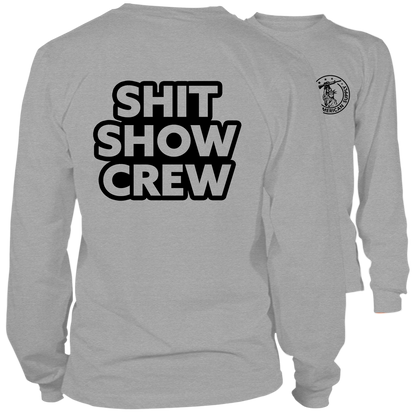 Shit Show Crew - Long Sleeve Heather Gray T-Shirt