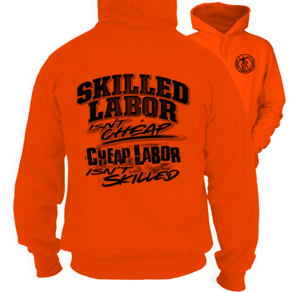 Skilled Labor - Safety Orange Hi-Vis Hoodie