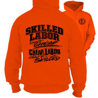 Skilled Labor - Safety Orange Hi-Vis Hoodie