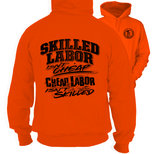 Skilled Labor - Safety Orange Hi-Vis Hoodie