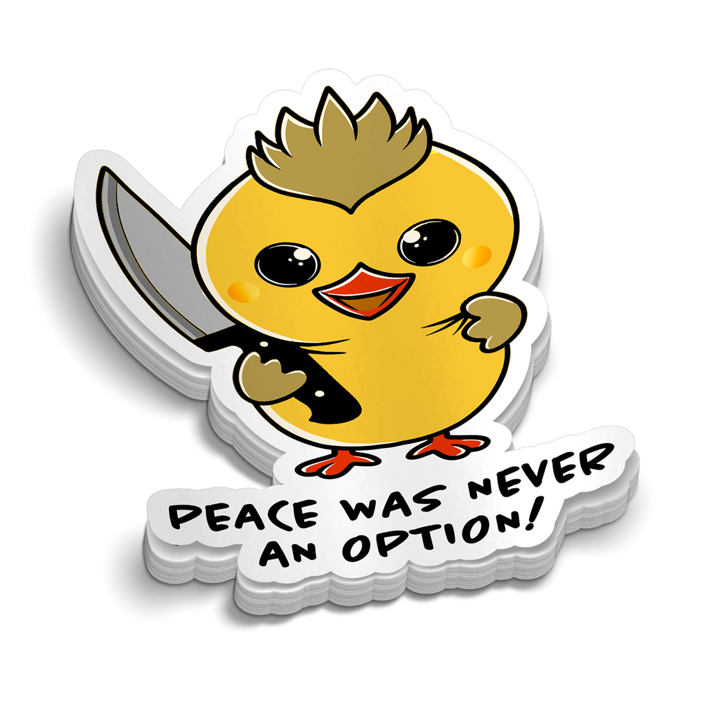 Peace Was Never An Option Hard Hat Decal