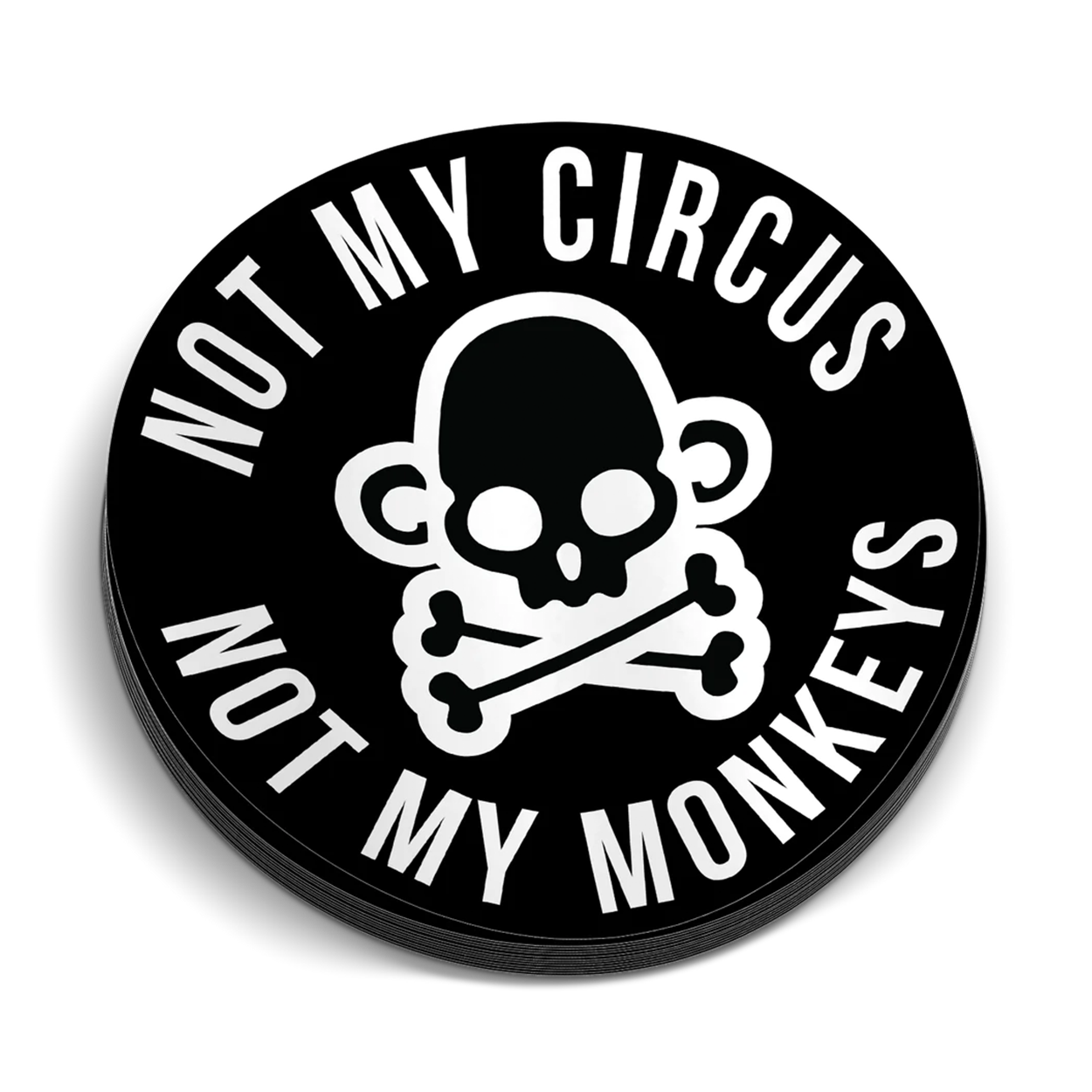 Not My Monkeys Hard Hat Decal