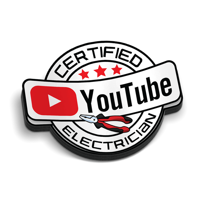Certified Electrician Hard Hat Sticker Decal - Vinyl Label For Arc Flash & Electrical Safety