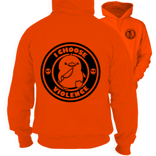 Violence- Safety Orange Hoodie