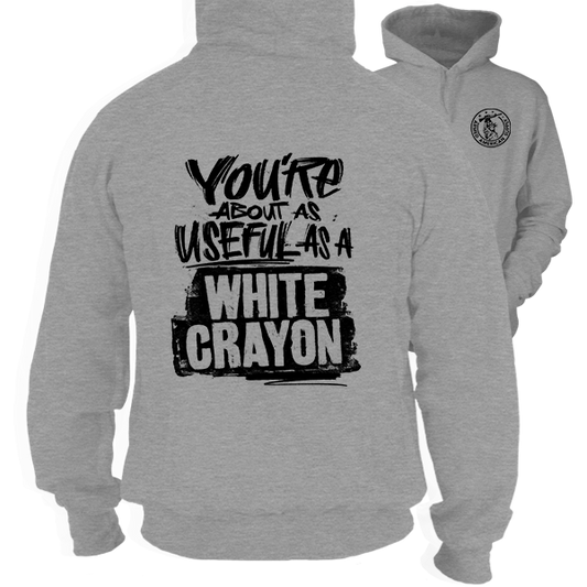 White Crayon -Heather Gray Hoodie