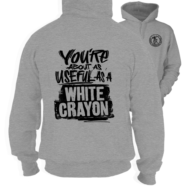 White Crayon -Heather Gray Hoodie