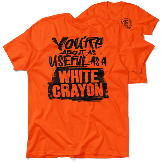 White Crayon - Safety Orange T-Shirt