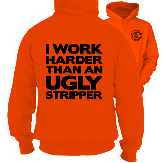 Work Harder - Safety Orange Hi Vis Hoodie