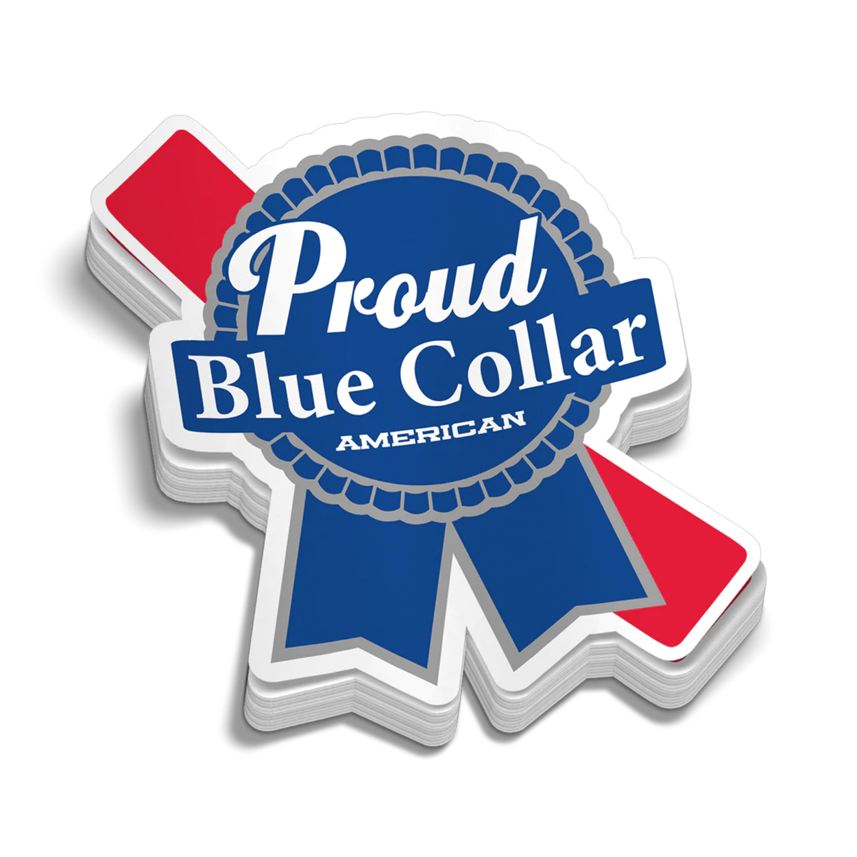 Proud Blue Collar Hard Hat Decal