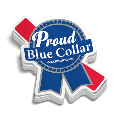 Proud Blue Collar Hard Hat Decal