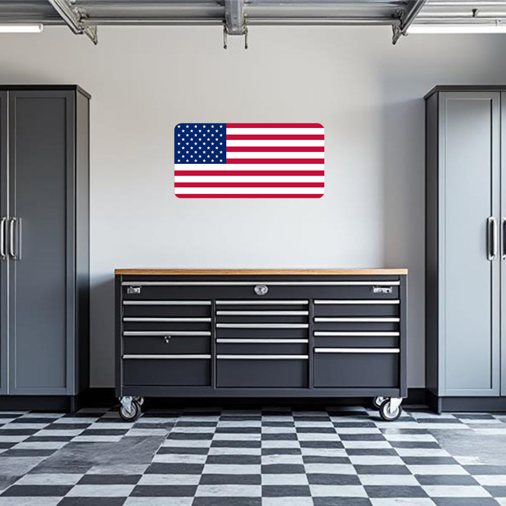 Old Glory Garage Wall Decal