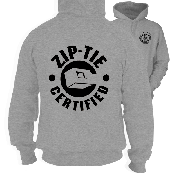 Zip Tie - Heather Gray Hoodie