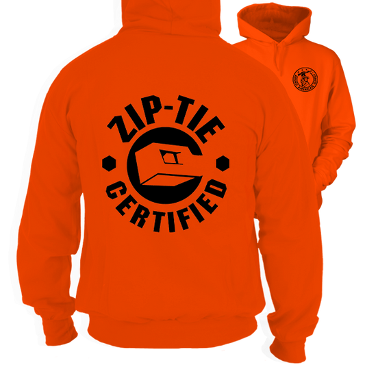 Zip Tie - Safety Orange Hi-Vis Hoodie