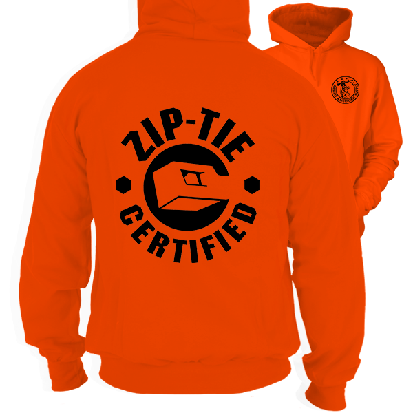 Zip Tie - Safety Orange Hi-Vis Hoodie