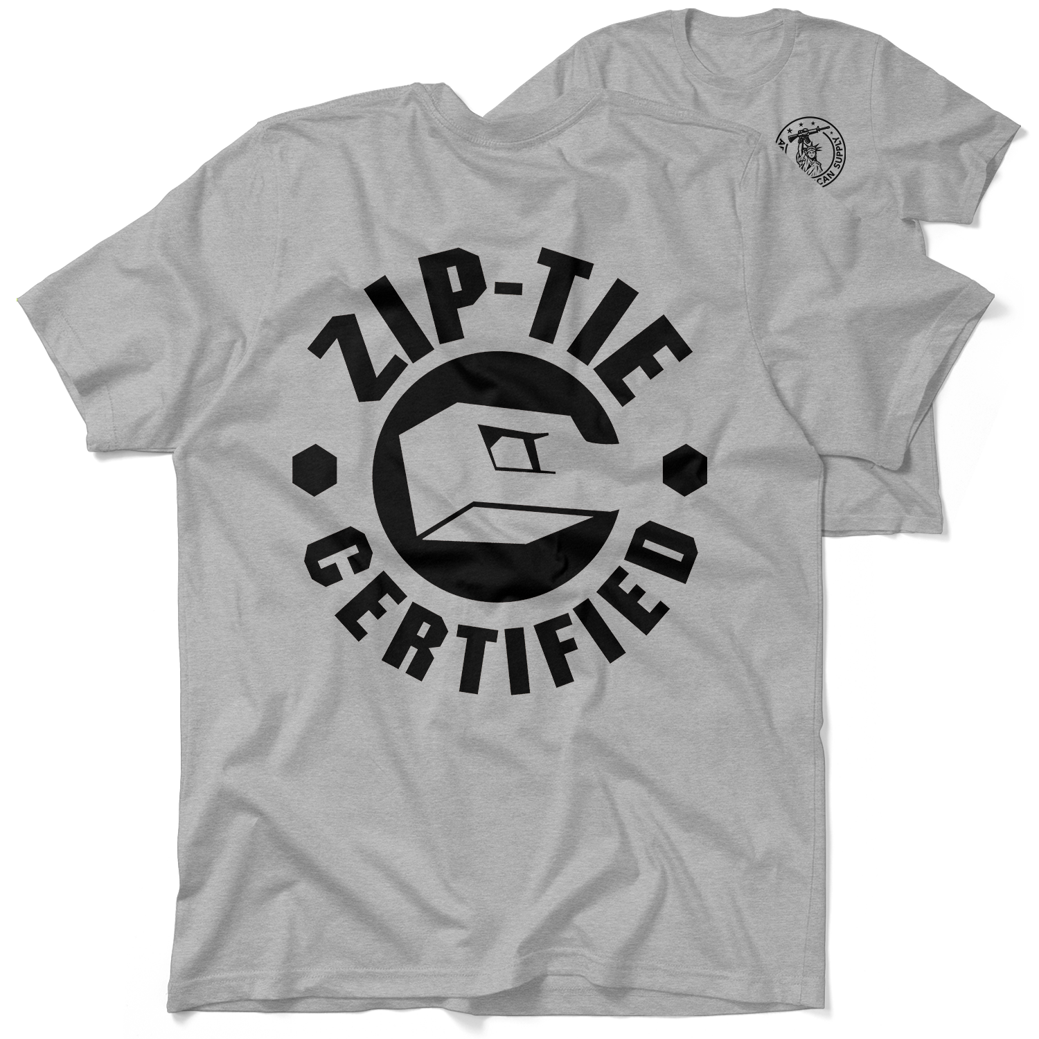 Zip Tie - Heather Gray T-Shirt