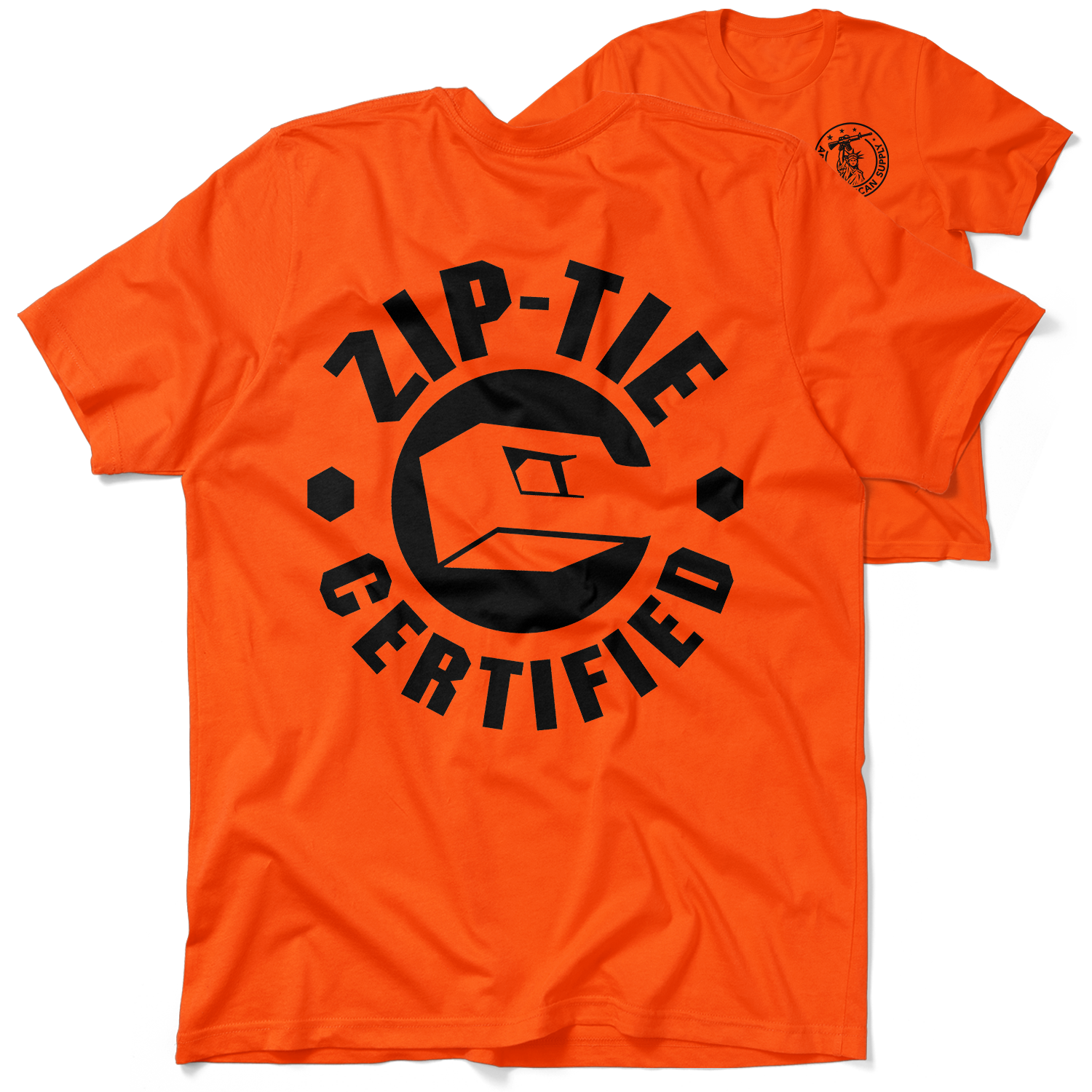 Zip Tie - Safety Orange T-Shirt