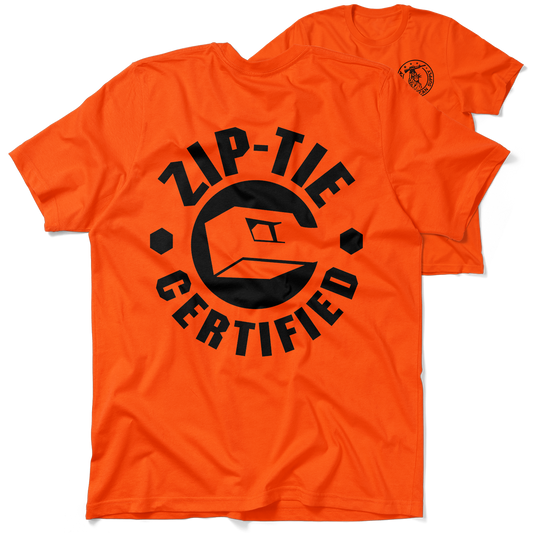 Zip Tie - Safety Orange T-Shirt