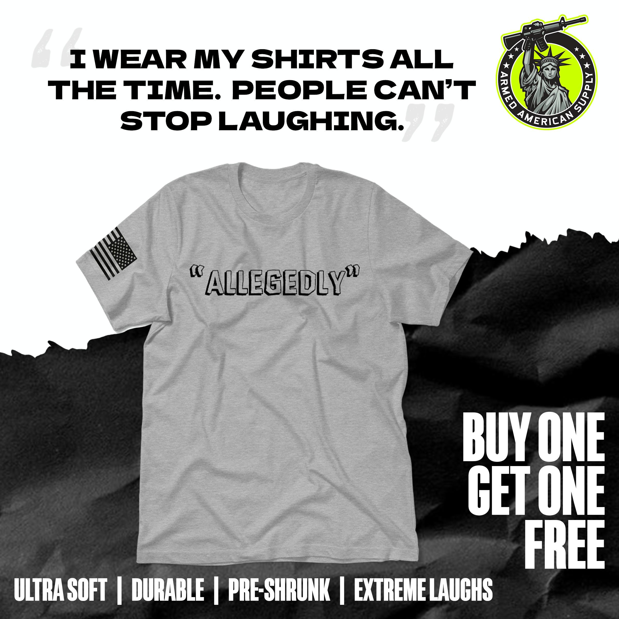 Allegedly - Heather Gray T-Shirt