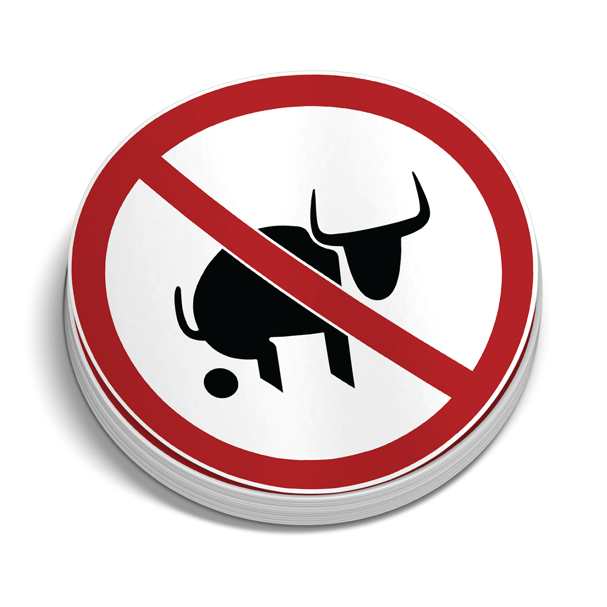 No Bull Hard Hat Decal