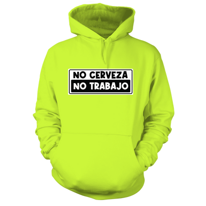 No Cerveza - Safety Yellow Hi Vis Hoodie