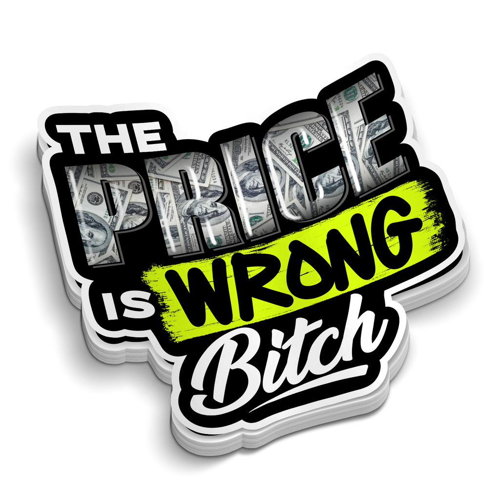 Price is Wrong Hard Hat Sticker