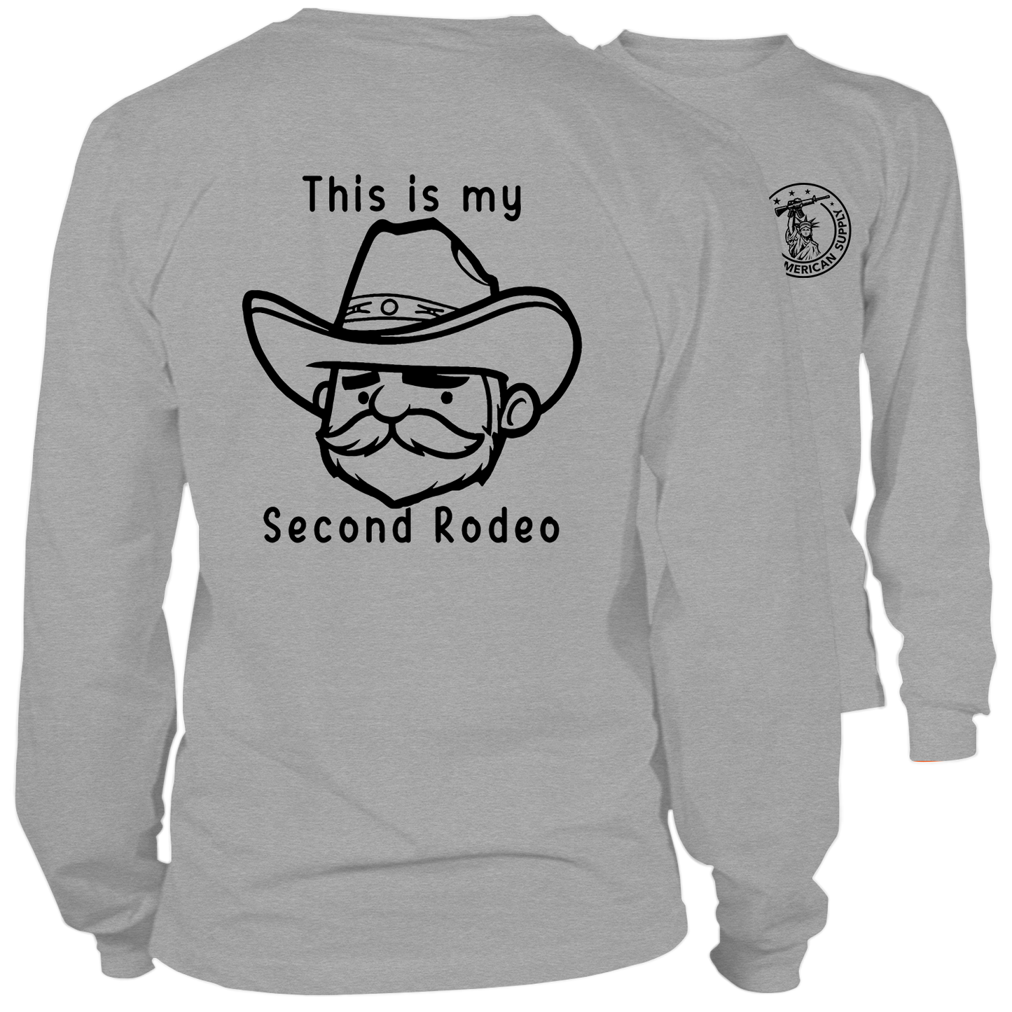 My Second Rodeo - Long Sleeve Heather Gray