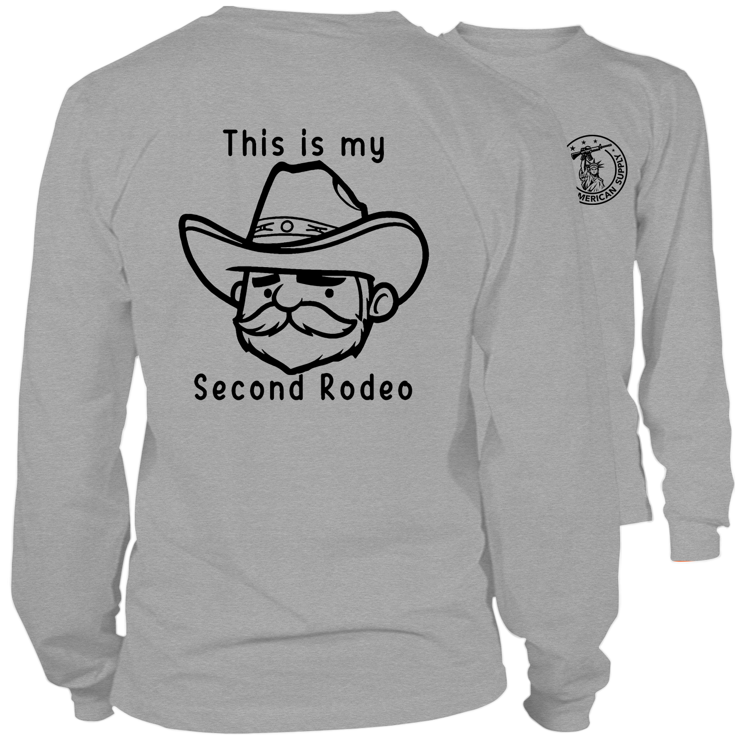 My Second Rodeo - Long Sleeve Heather Gray