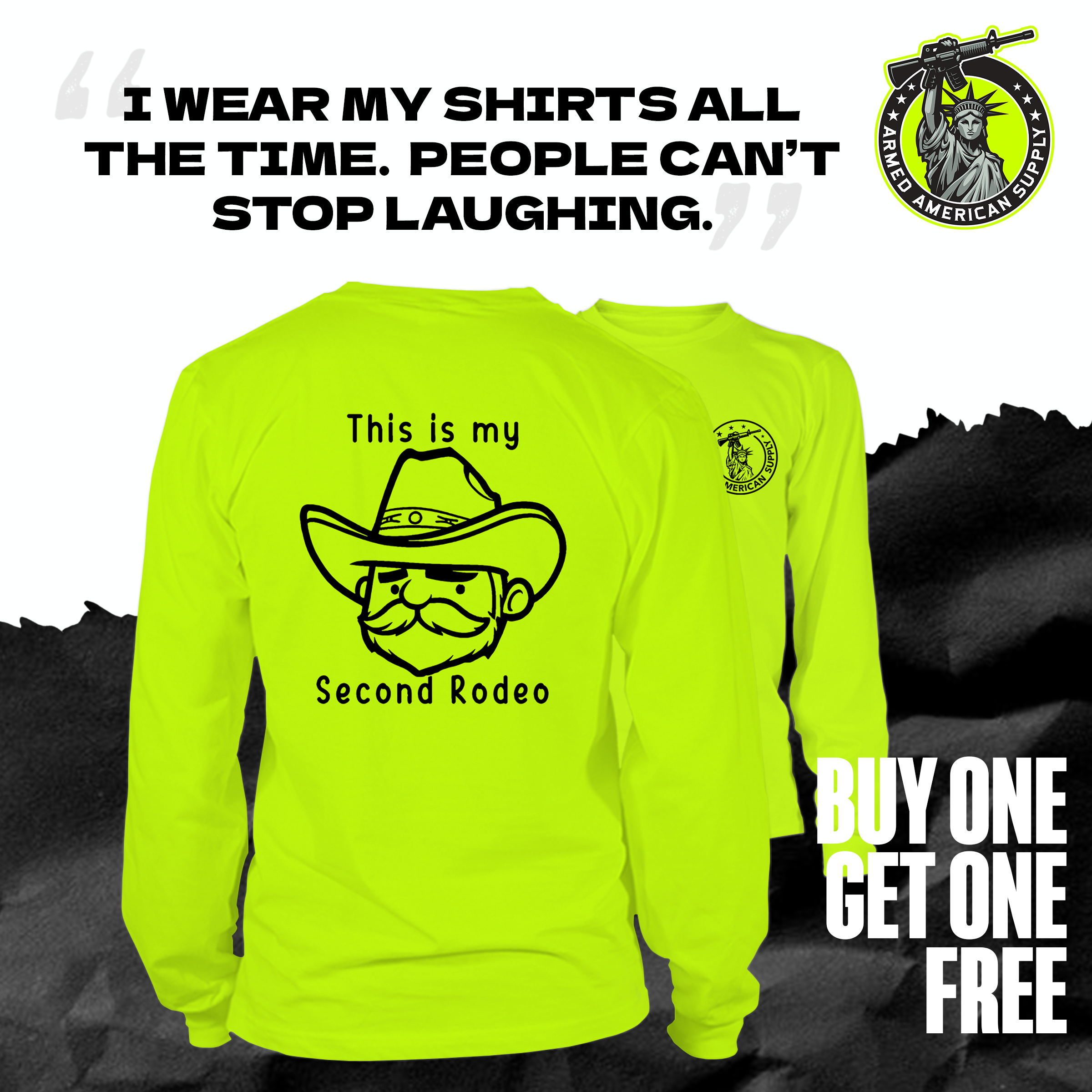 My Second Rodeo - Long Sleeve Safety Yellow Hi-Vis