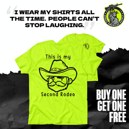 My Second Rodeo - Safety Yellow Pocket T-Shirt