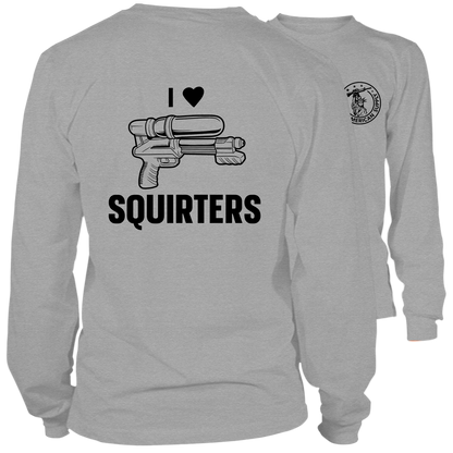 I Love Squirters - Long Sleeve Heather Gray