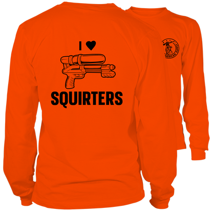 I Love Squirters - Long Sleeve Safety Orange Hi-Vis