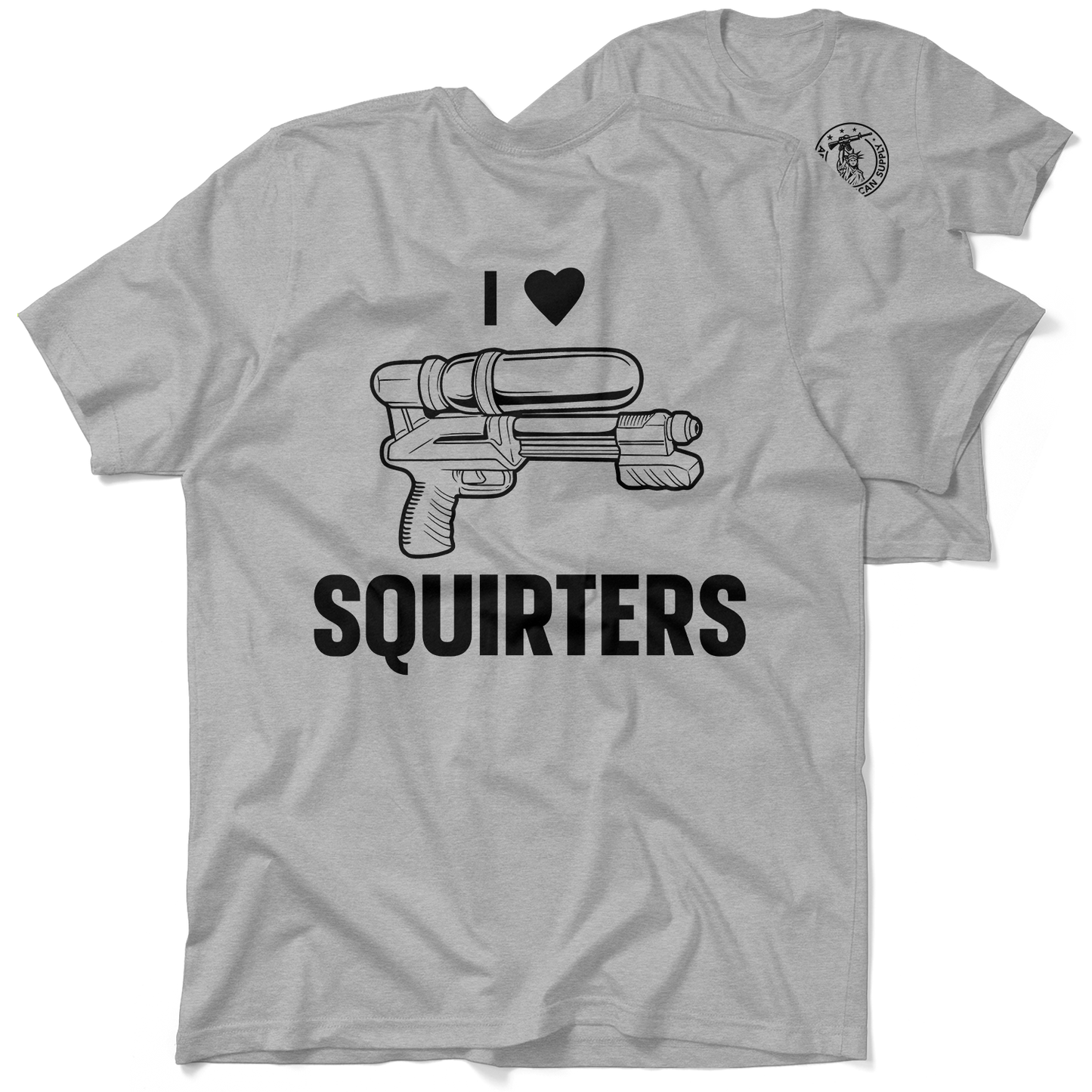 I Love Squirters - Heather Gray Hi-Vis T-Shirt