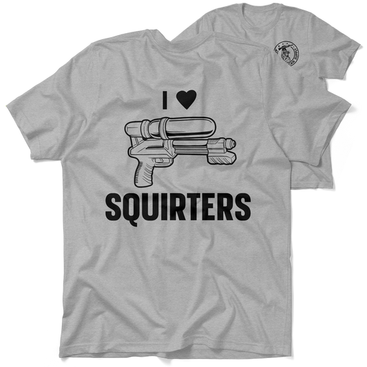 I Love Squirters - Heather Gray Hi-Vis T-Shirt