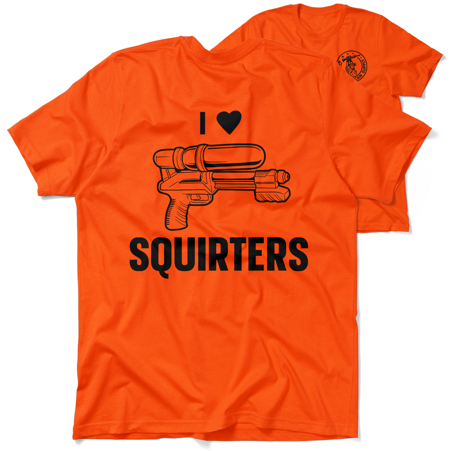 I Love Squirters - Safety Orange Hi-Vis T-Shirt