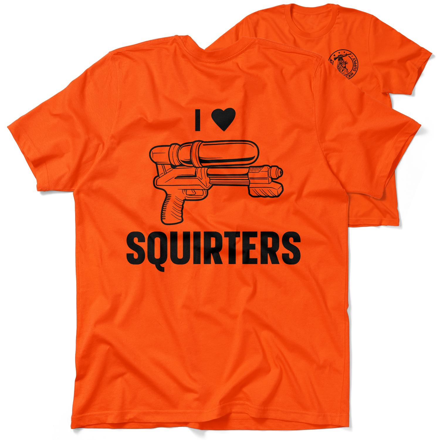 I Love Squirters - Safety Orange Hi-Vis T-Shirt