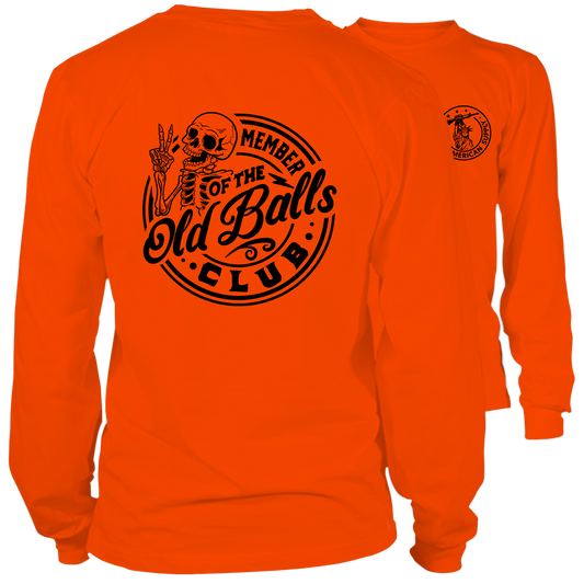 Old Balls Club - Long Sleeve Safety Orange Hi-Vis