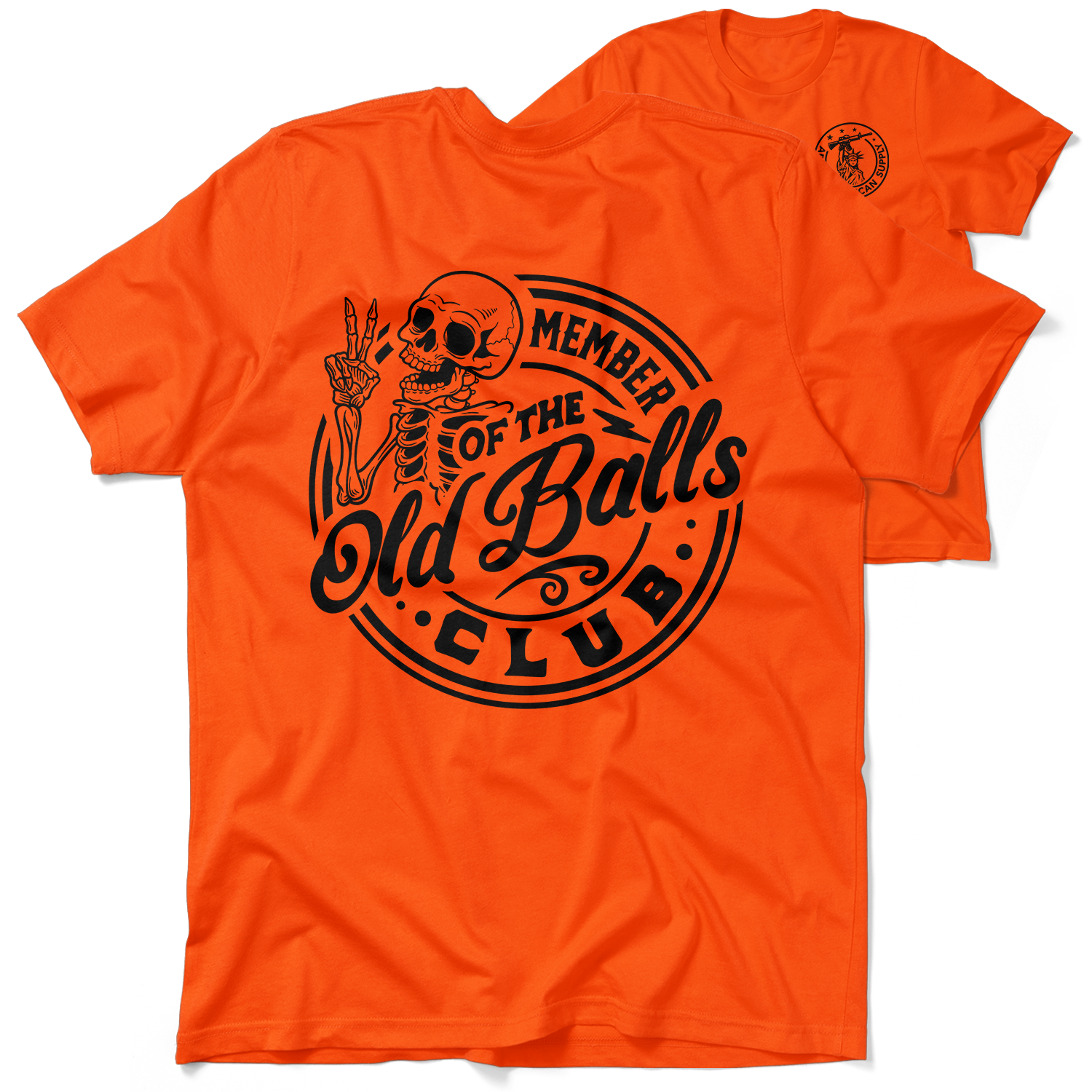 Old Balls Club - Safety Orange Hi-Vis T-Shirt