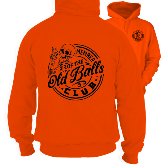 Old Balls Club - Safety Orange Hi-Vis Hoodie