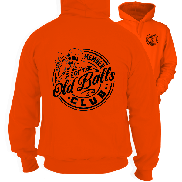 Old Balls Club - Safety Orange Hi-Vis Hoodie