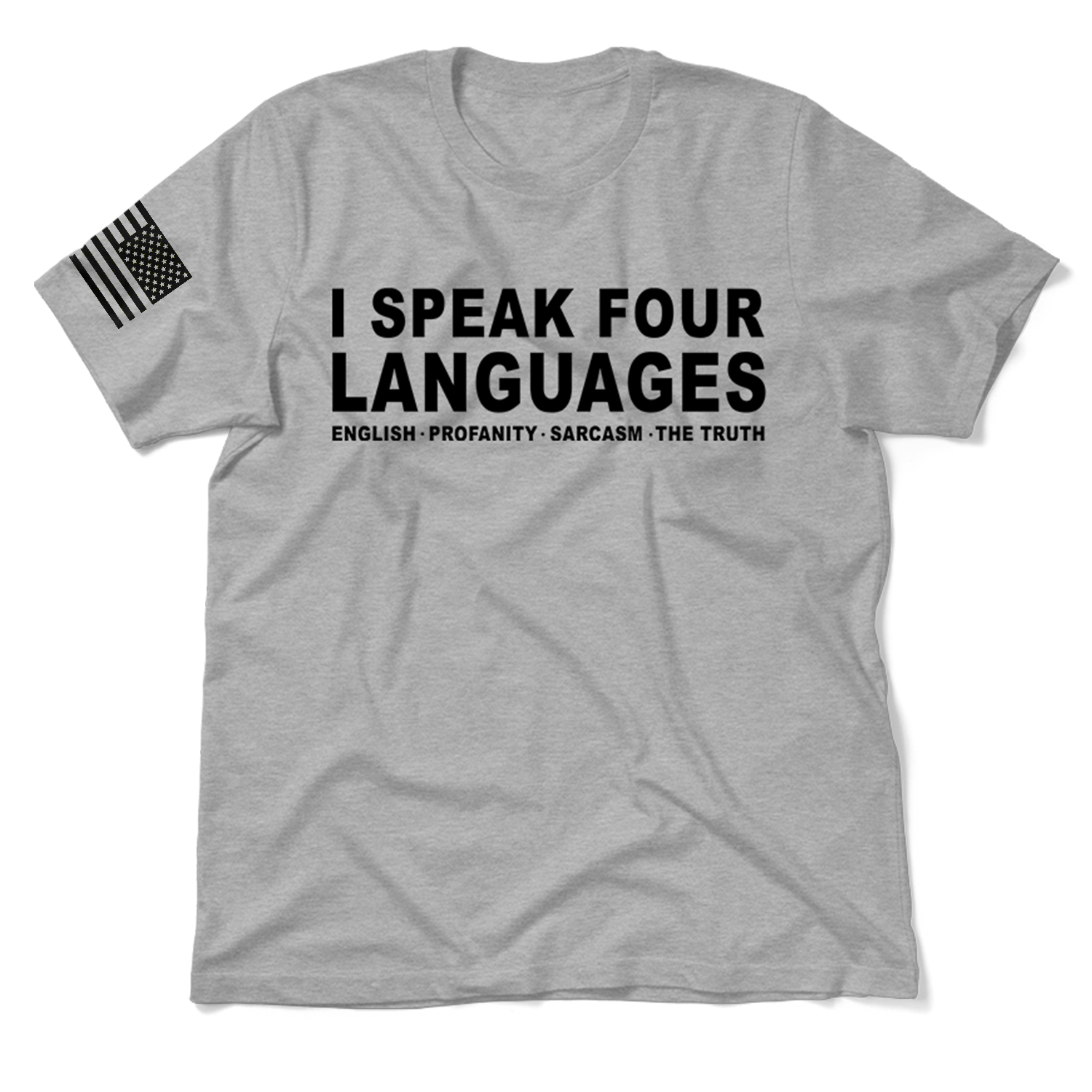 Four Languages - Heather Gray Hi-Vis T-Shirt