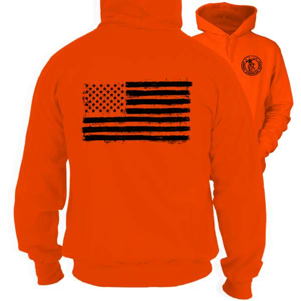 Old Glory - Safety Orange Hoodie