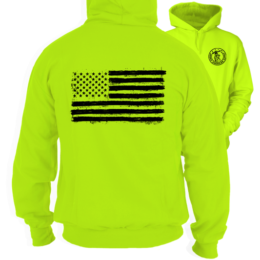 Old Glory - Safety Yellow Hi-Vis Hoodie