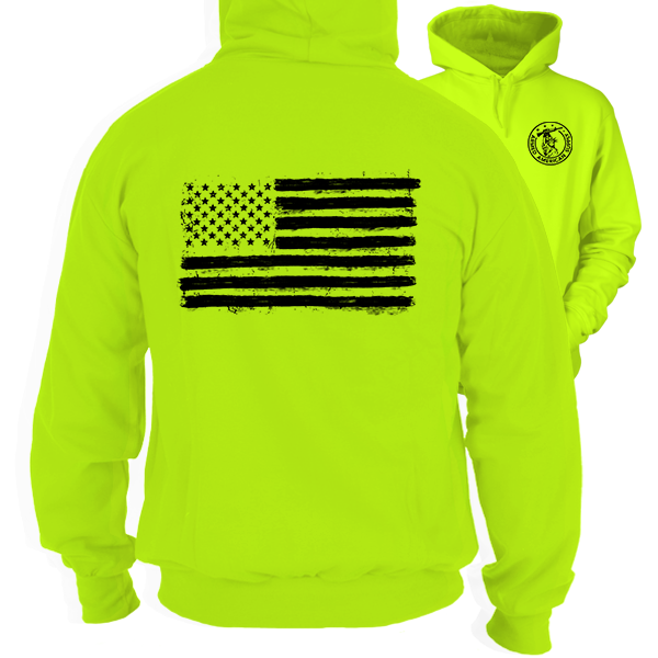 Old Glory - Safety Yellow Hi-Vis Hoodie