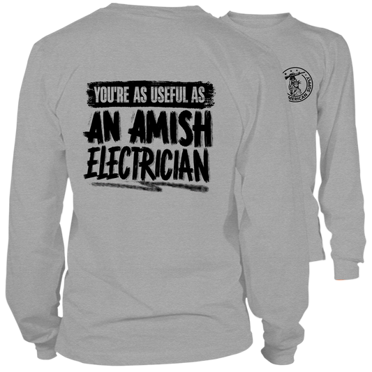 Amish- Long Sleeve Heather Gray T-Shirt